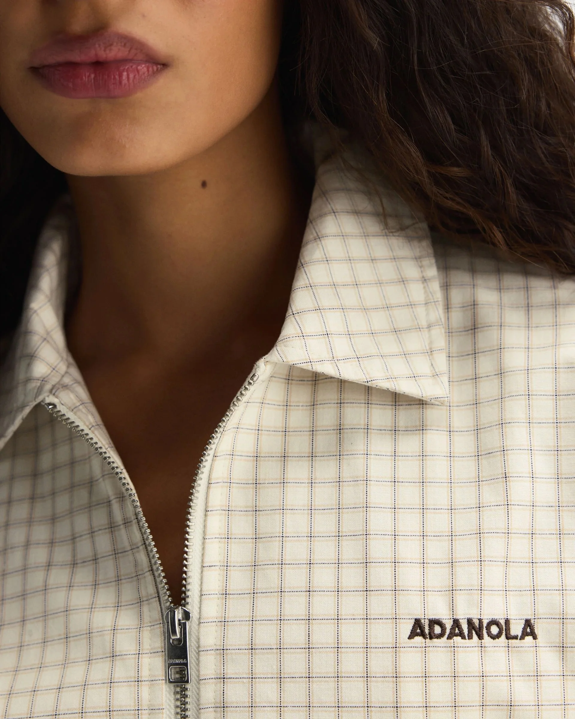 Checked Collared Jacket