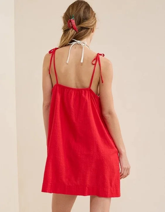 Aerie Tie Mini Dress