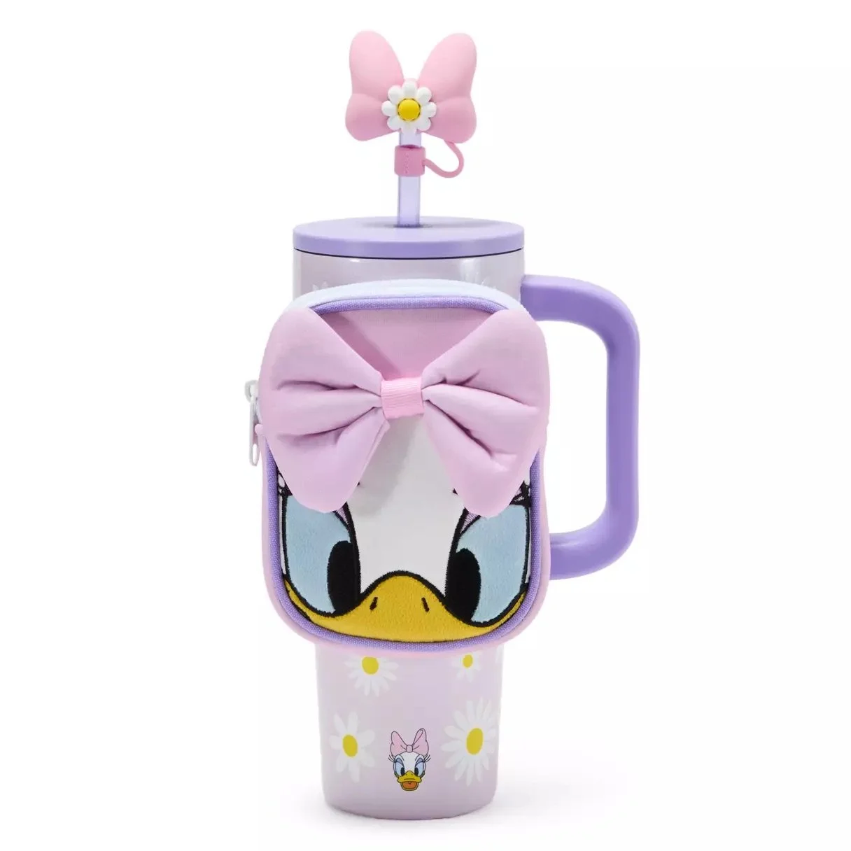 Daisy Duck Travel Tumbler with Straw &amp; Zip Case