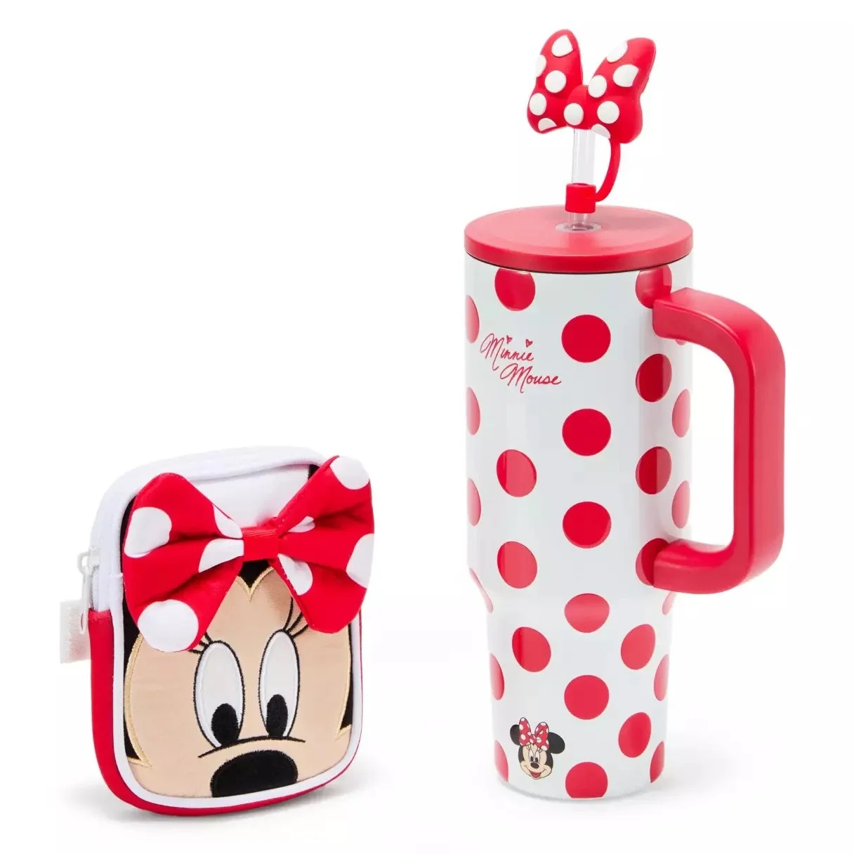 Minnie Mouse Travel Tumbler with Straw &amp; Zip Case
