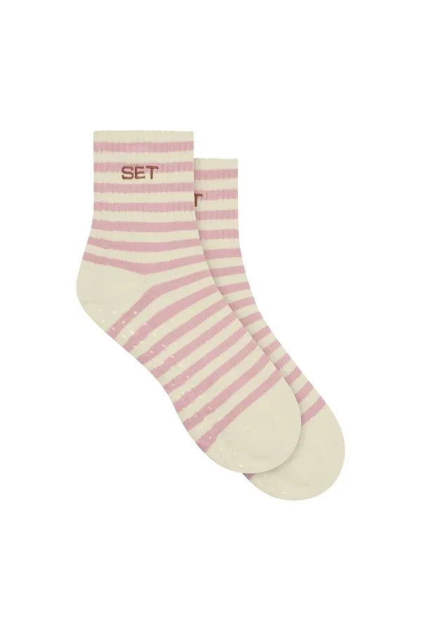 SET Stripe Shorty Grip Sock