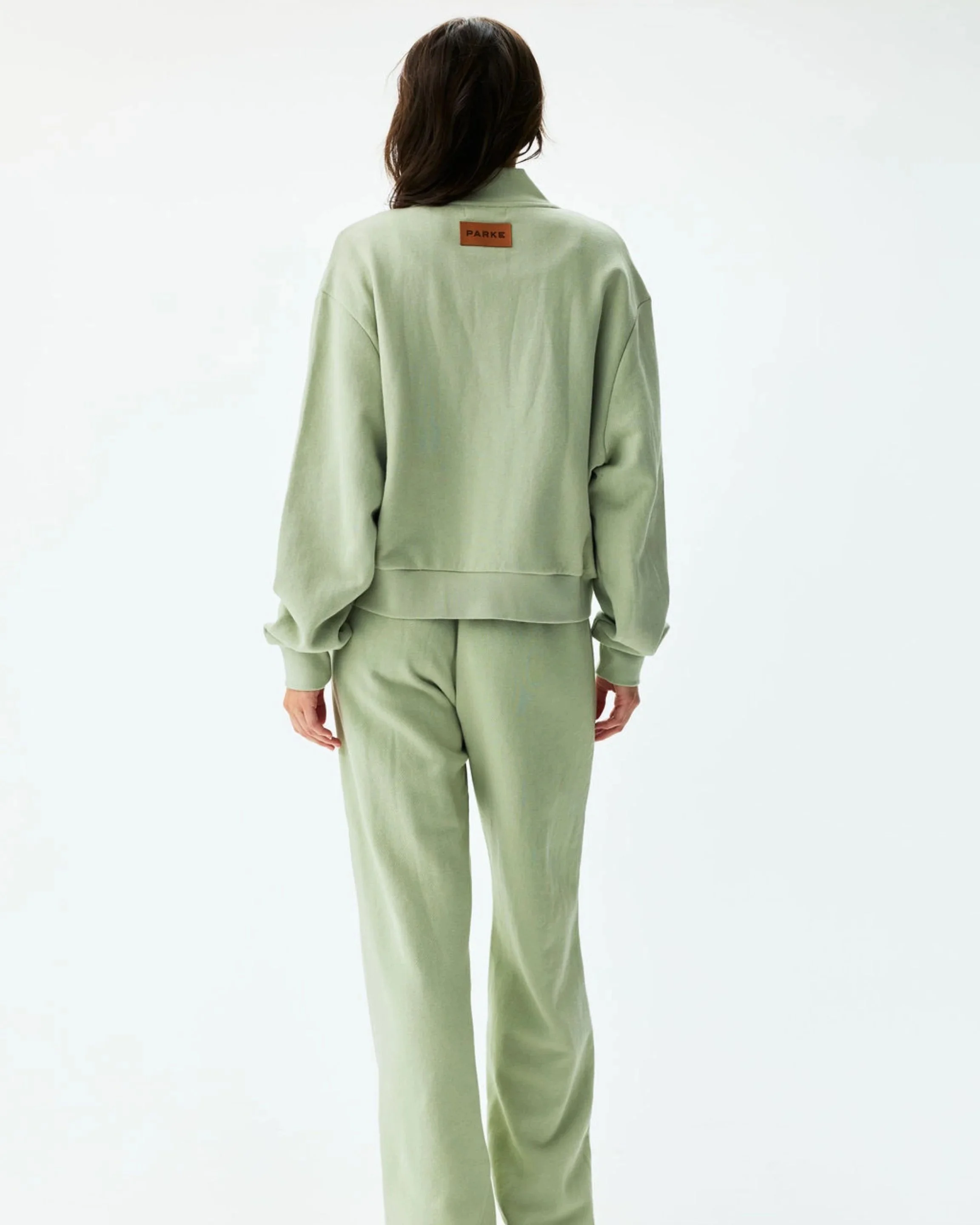 Zip Up Mockneck - Seafoam