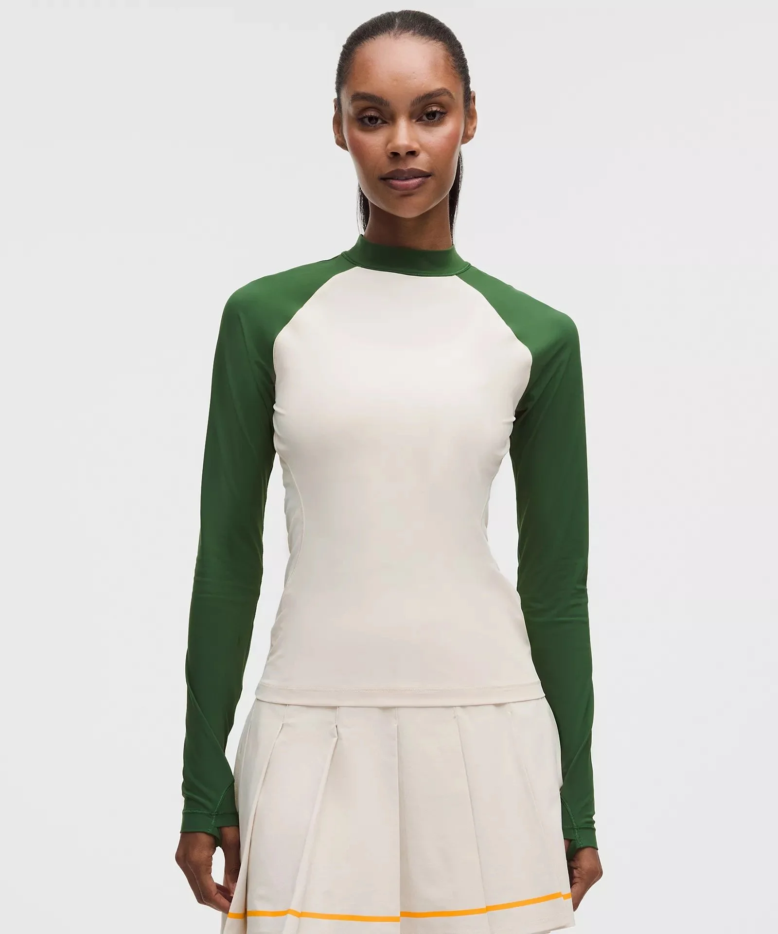 UV-Protective Mockneck Long-Sleeve Shirt