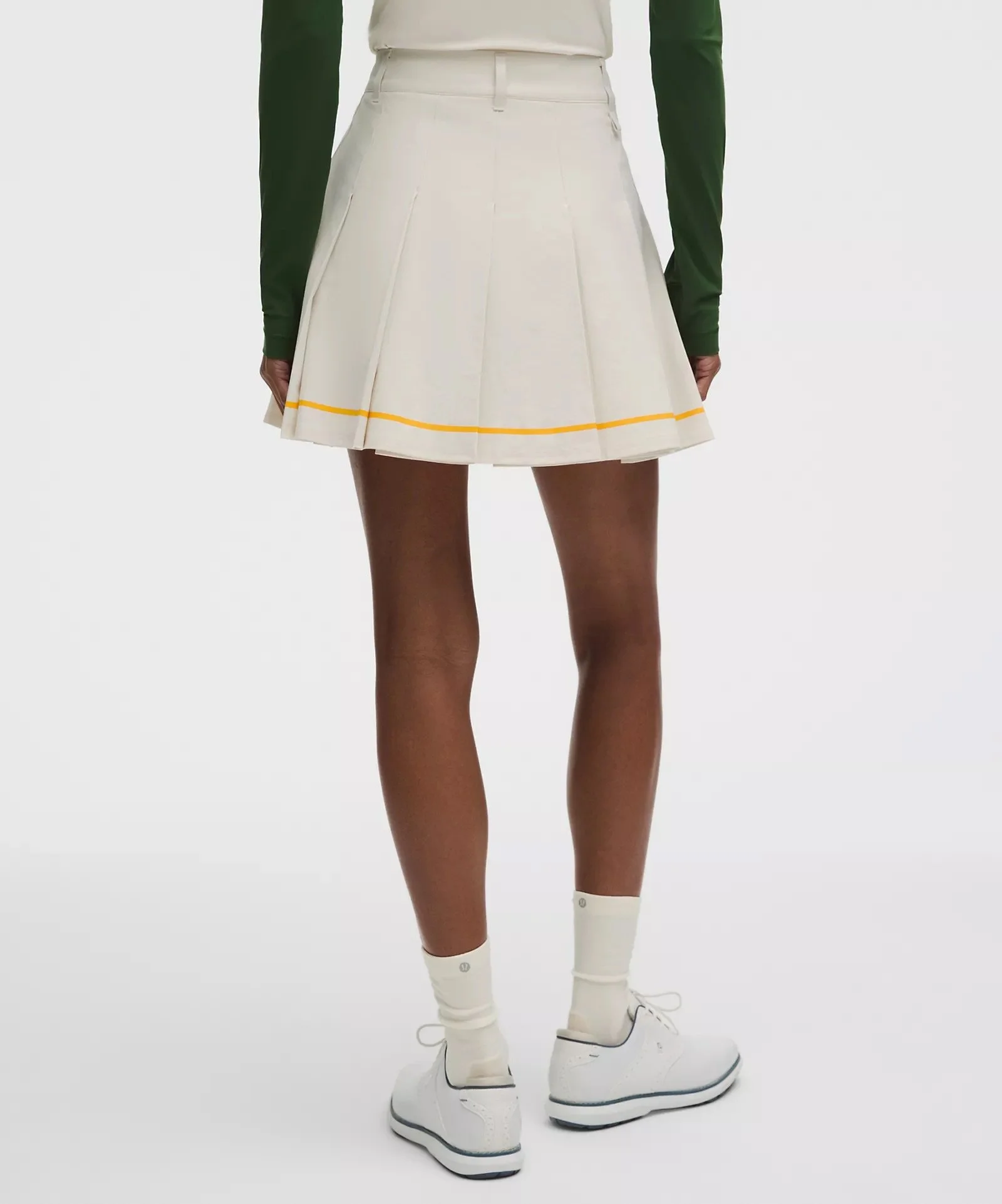 Box-Pleat High-Rise A-line Golf Skirt