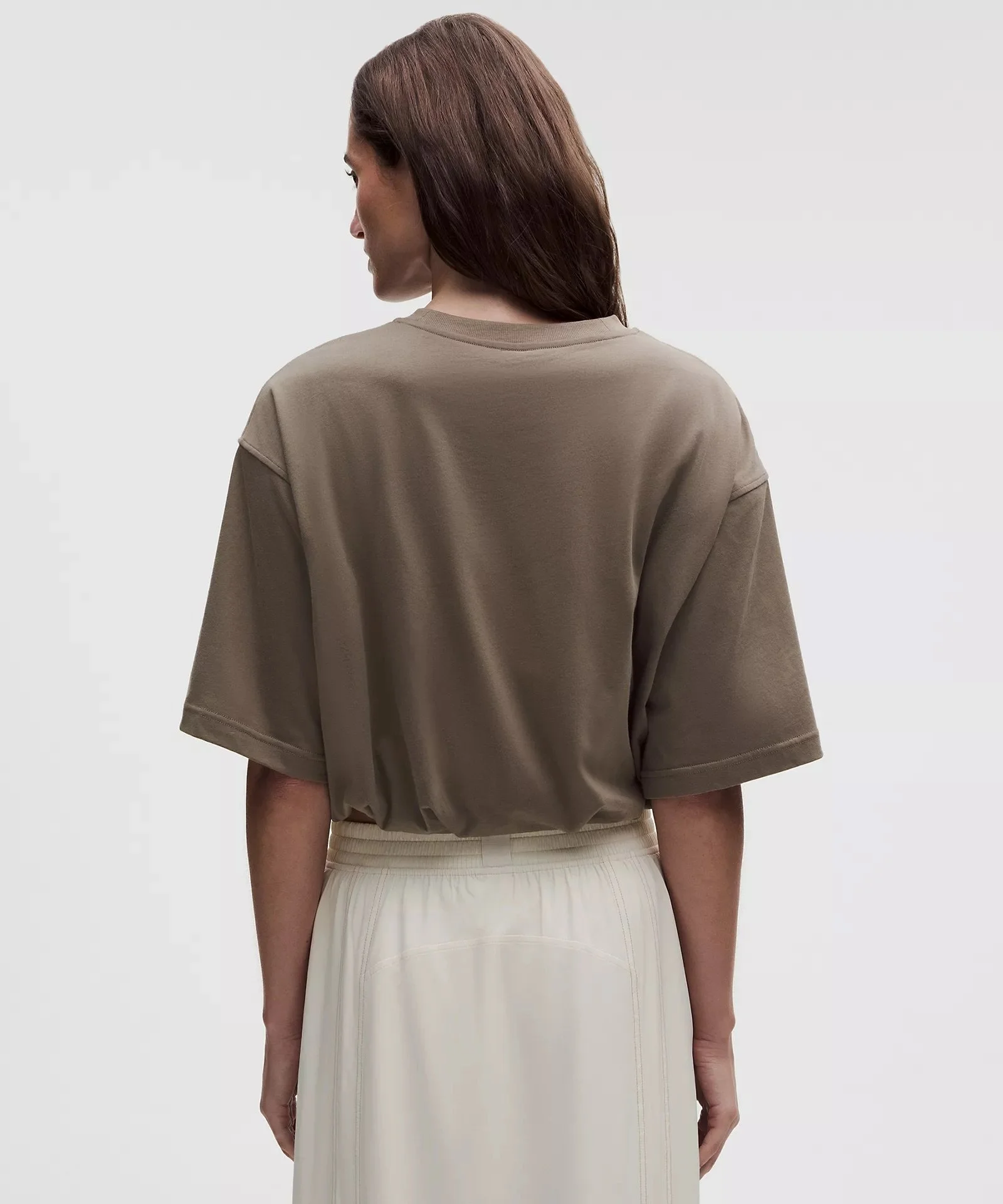 Cotton Jersey Bubble-Hem T-Shirt