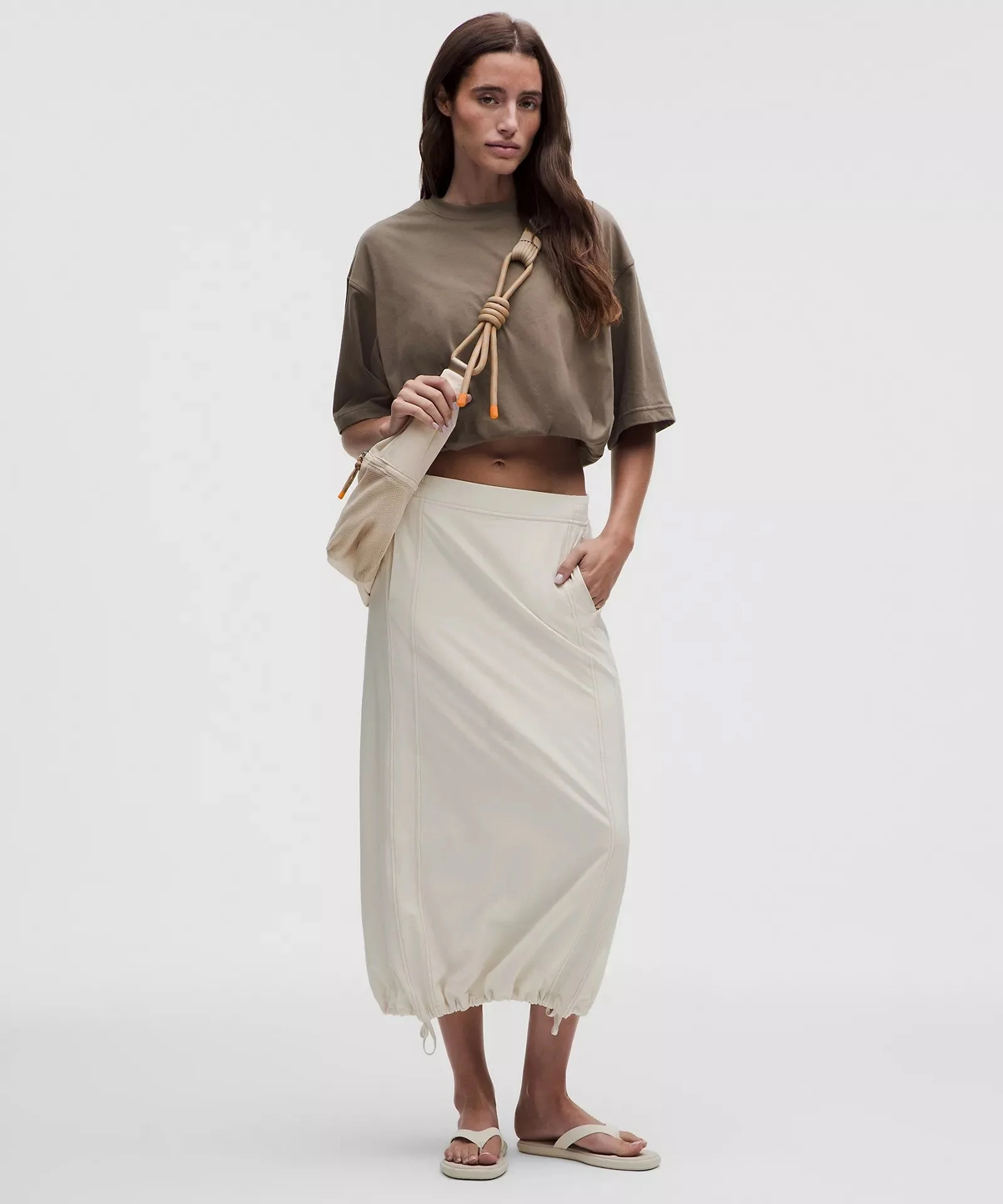 Cotton Jersey Bubble-Hem T-Shirt