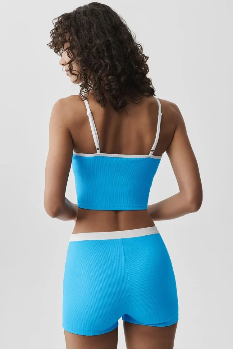Goddess Ribbed First Pick Bra Tank