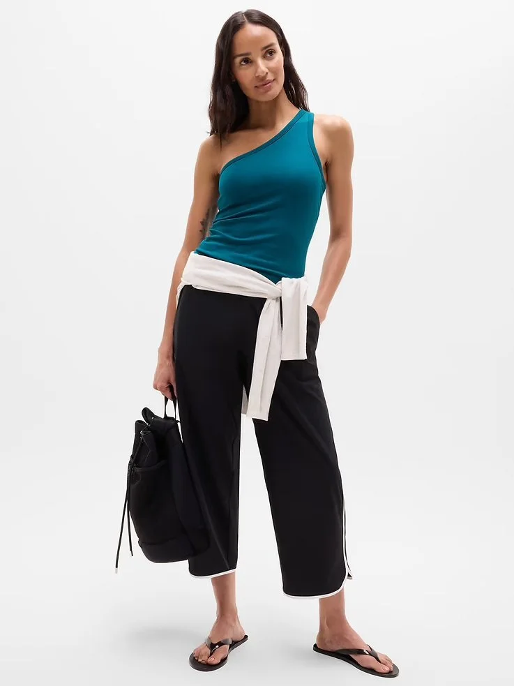 Signature Rib Asym One Shoulder Support Top