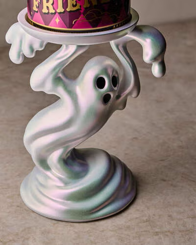 Drippy Ghost Pedestal 3-Wick Candle Holder