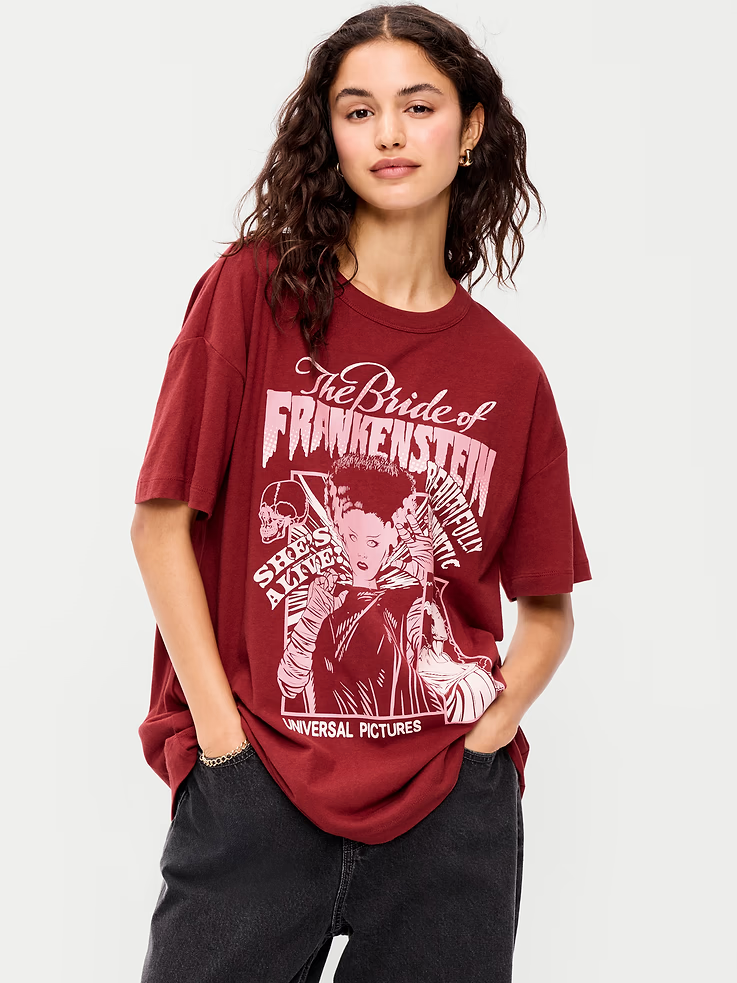 The Bride of Frankenstein Oversized Graphic Tunic T-Shirt (Copy)