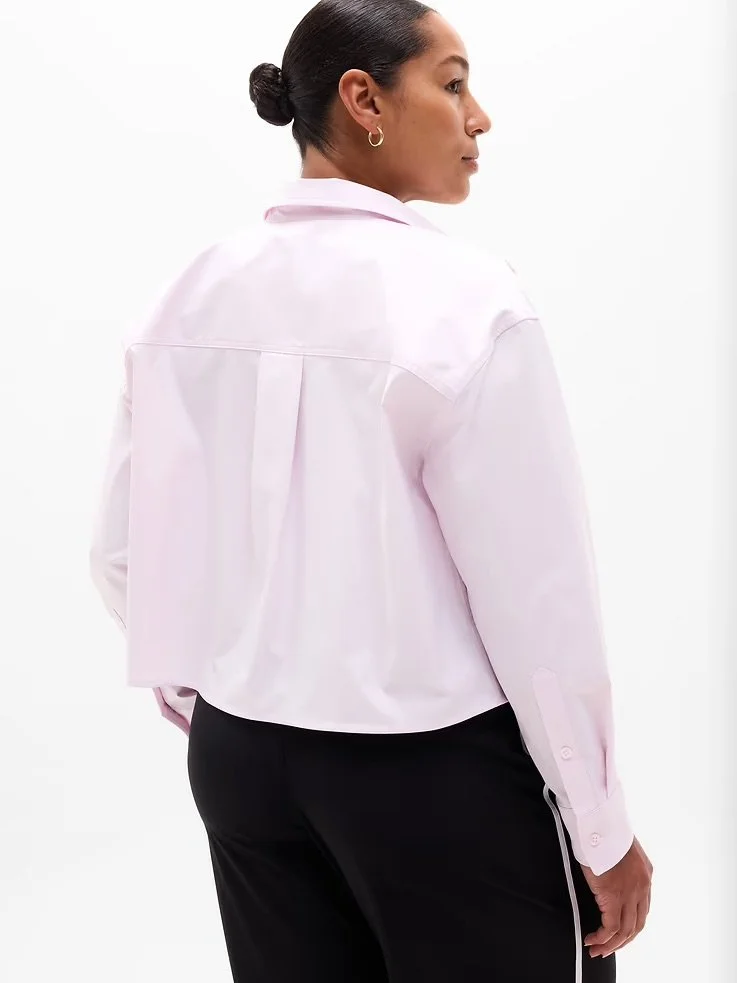 Midday Cropped Poplin Shirt
