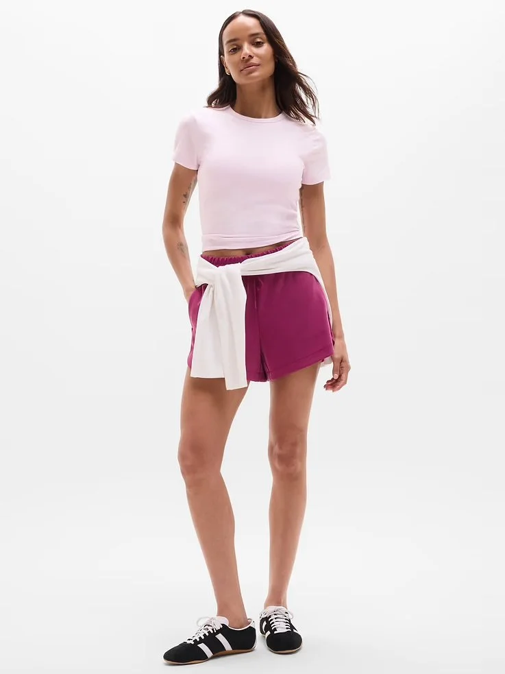 Signature Rib Crop Tee