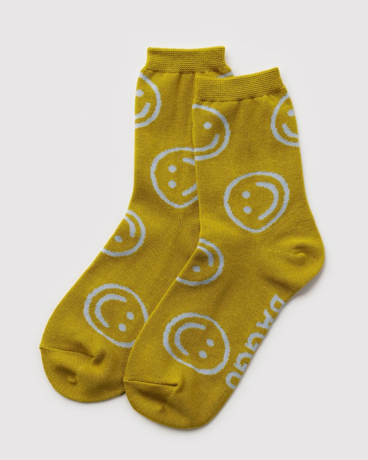 Crew Sock - Ochre Happy