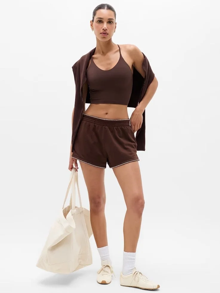 Airy Cotton Terry Mid Rise Picot Shortie