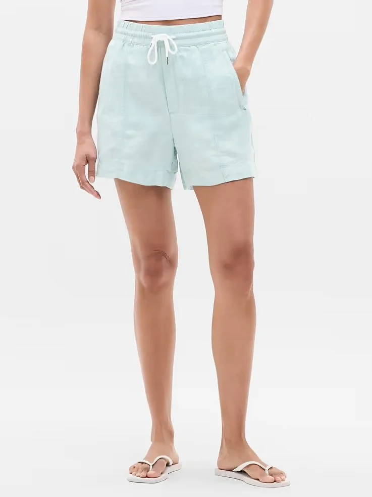 Retreat Linen Mid Rise 4" Short