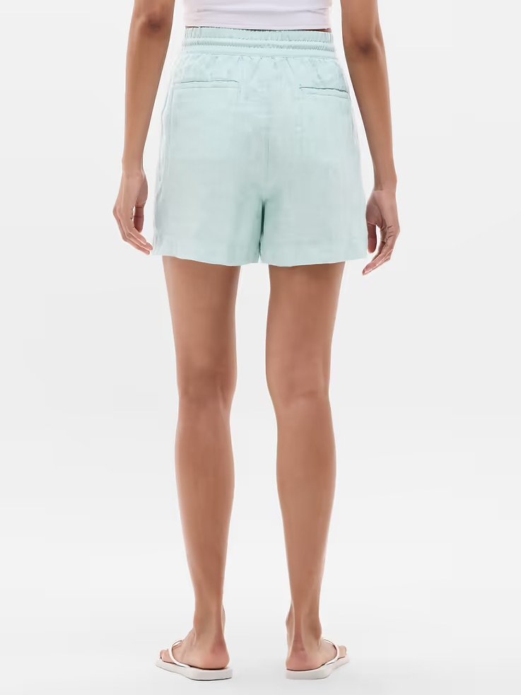 Retreat Linen Mid Rise 4" Short