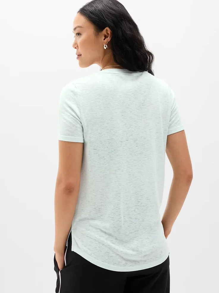 Breezy Scoop V-Neck Tee