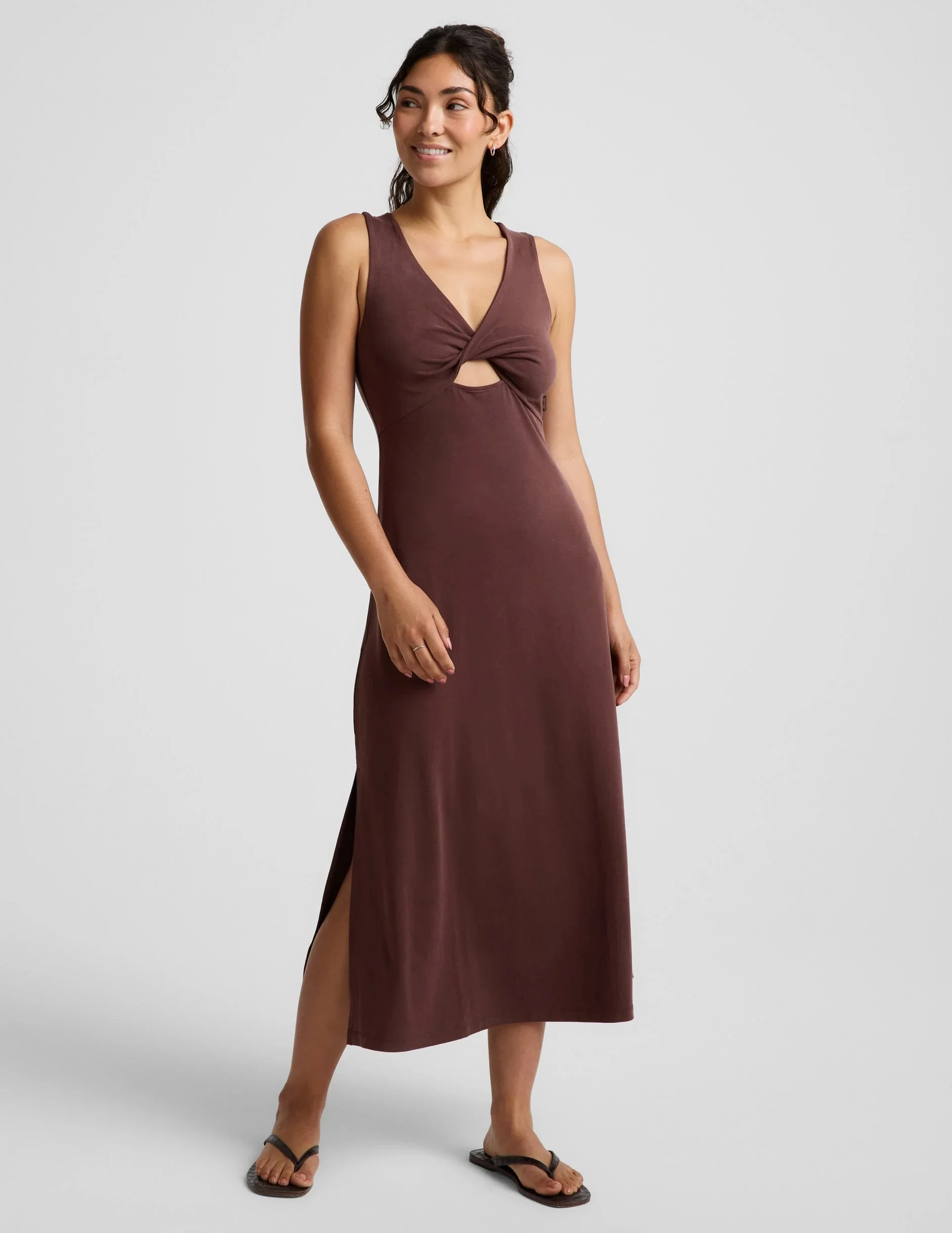 Twist Cutout Midi Dress