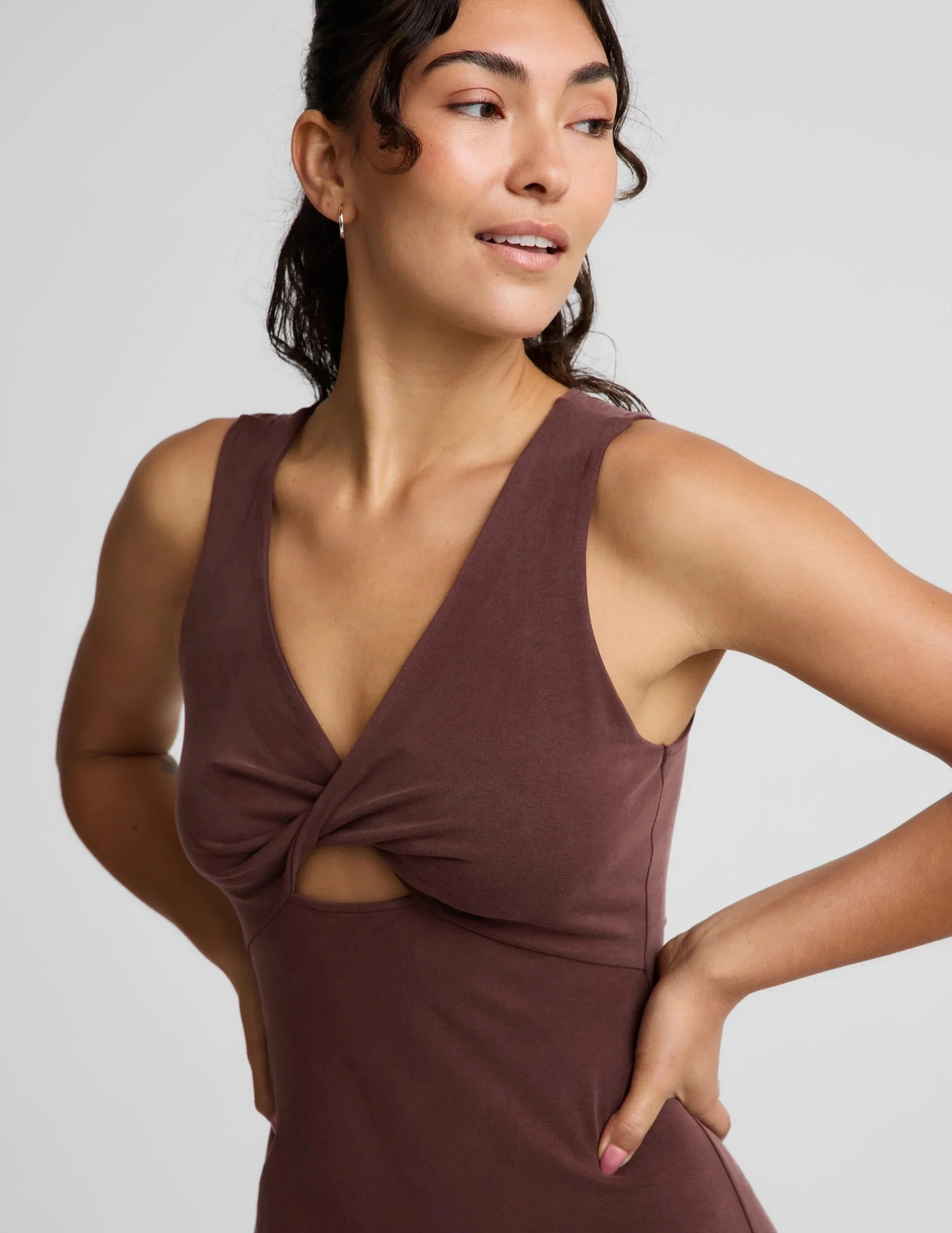 Twist Cutout Midi Dress