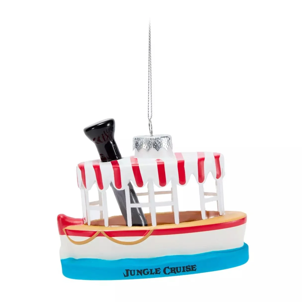 Jungle Cruise Boat Glass Ornament