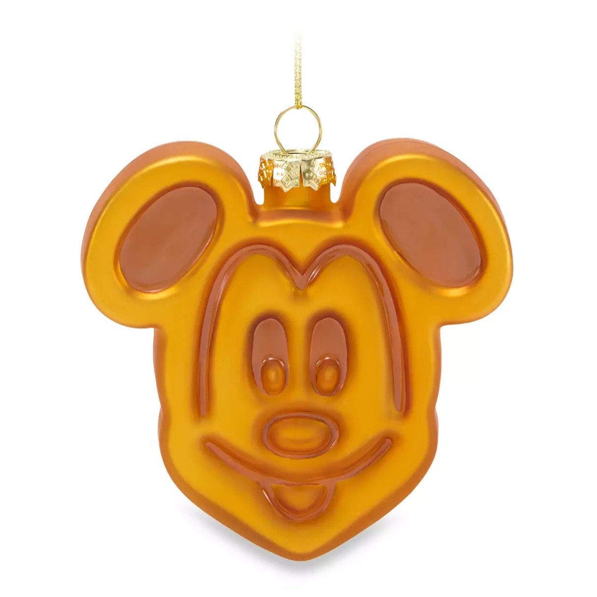 Mickey Mouse Waffle Glass Ornament