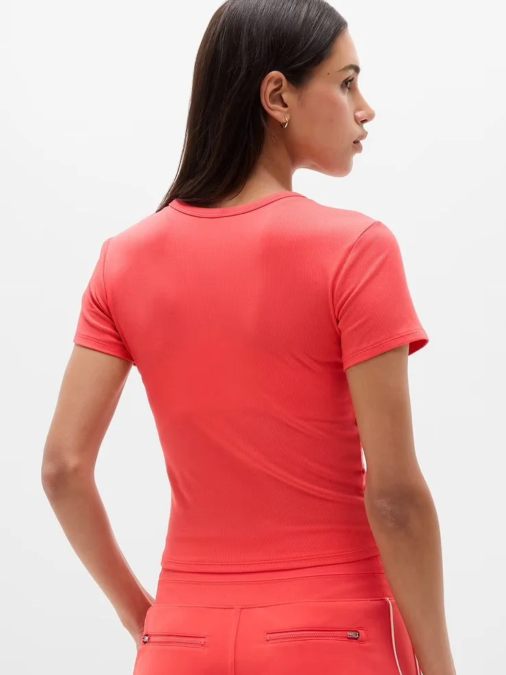 Signature Rib Crop Tee
