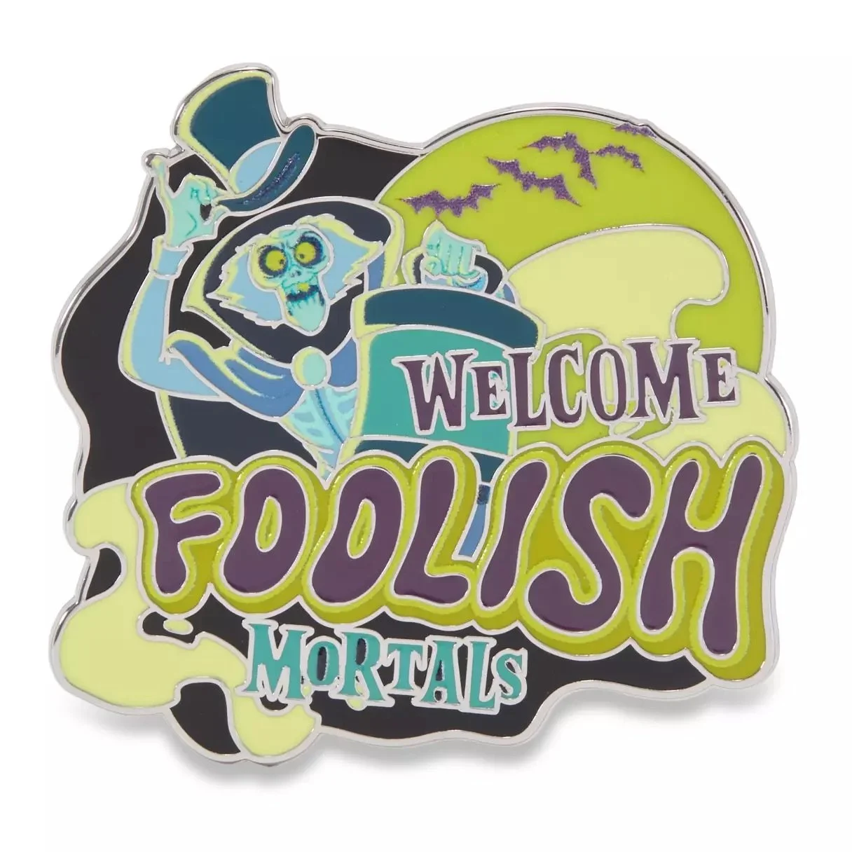 The Hatbox Ghost GITD Pin