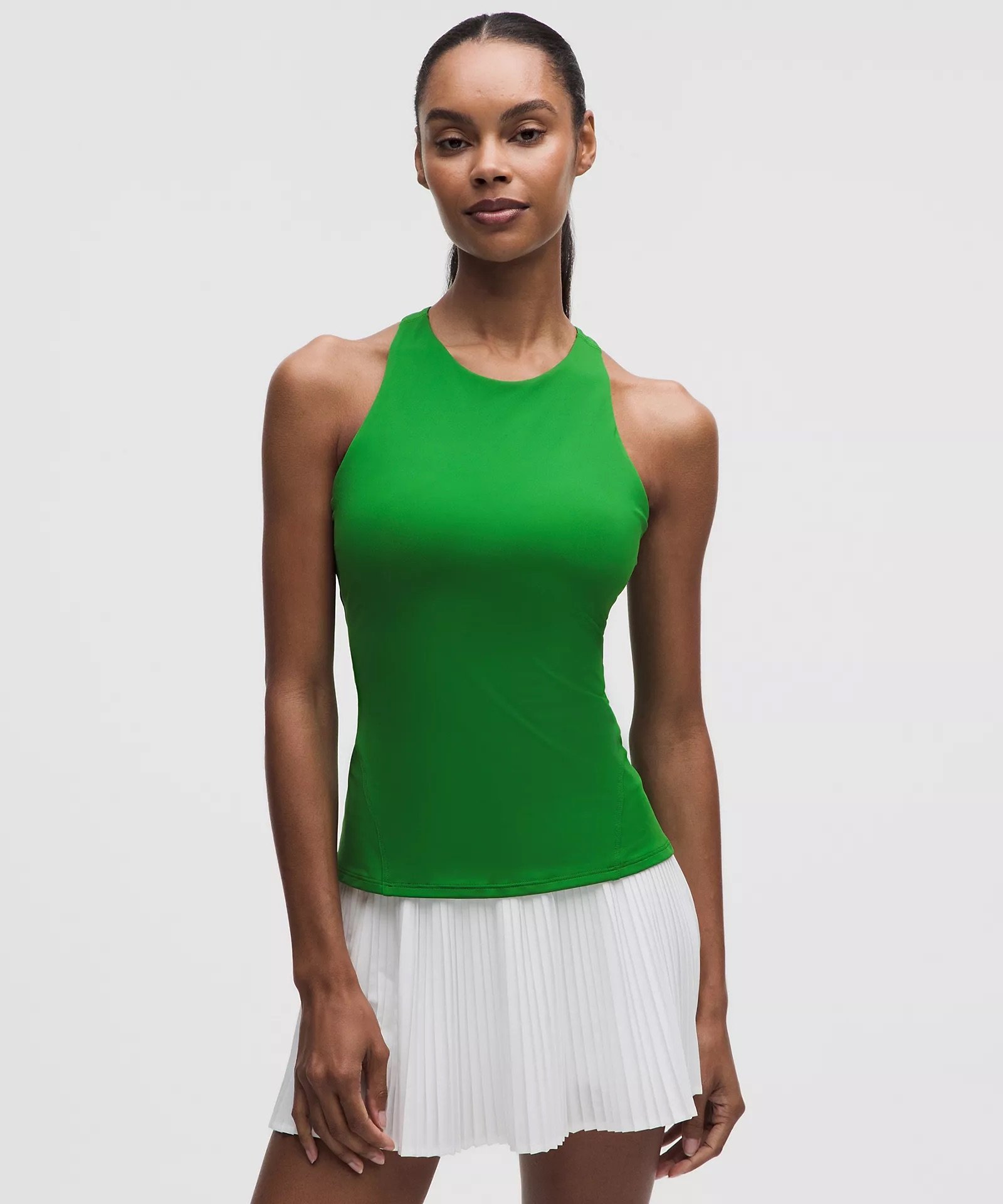 Racerback High-Neck Tennis Tank Top