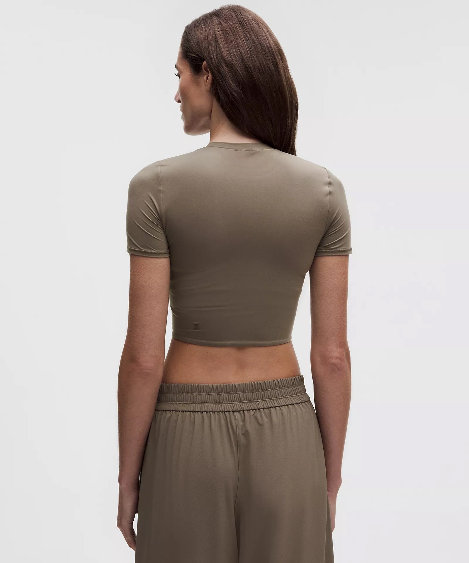 Wundermost Ultra-Soft Nulu Crewneck Cropped T-Shirt