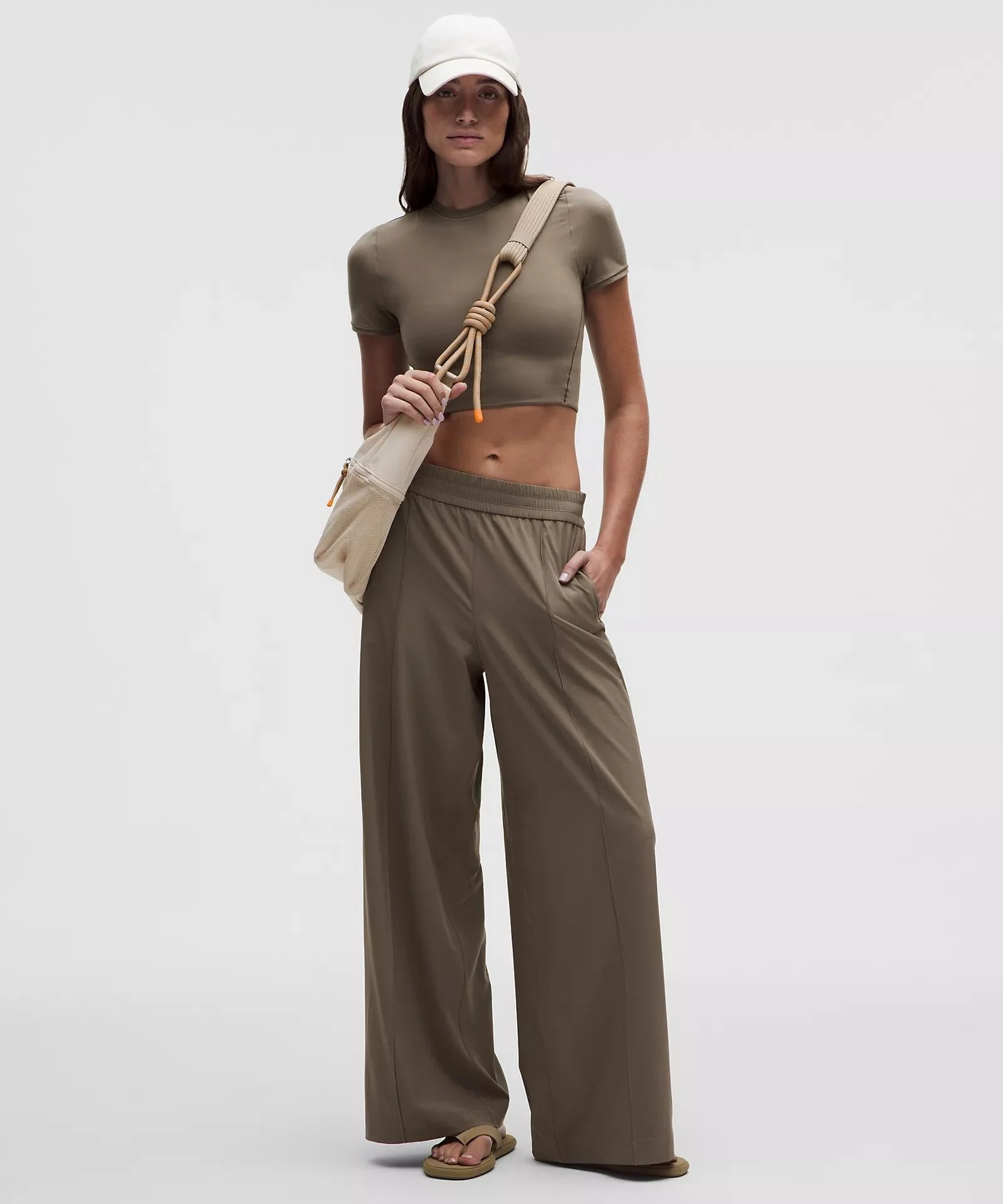 Wundermost Ultra-Soft Nulu Crewneck Cropped T-Shirt