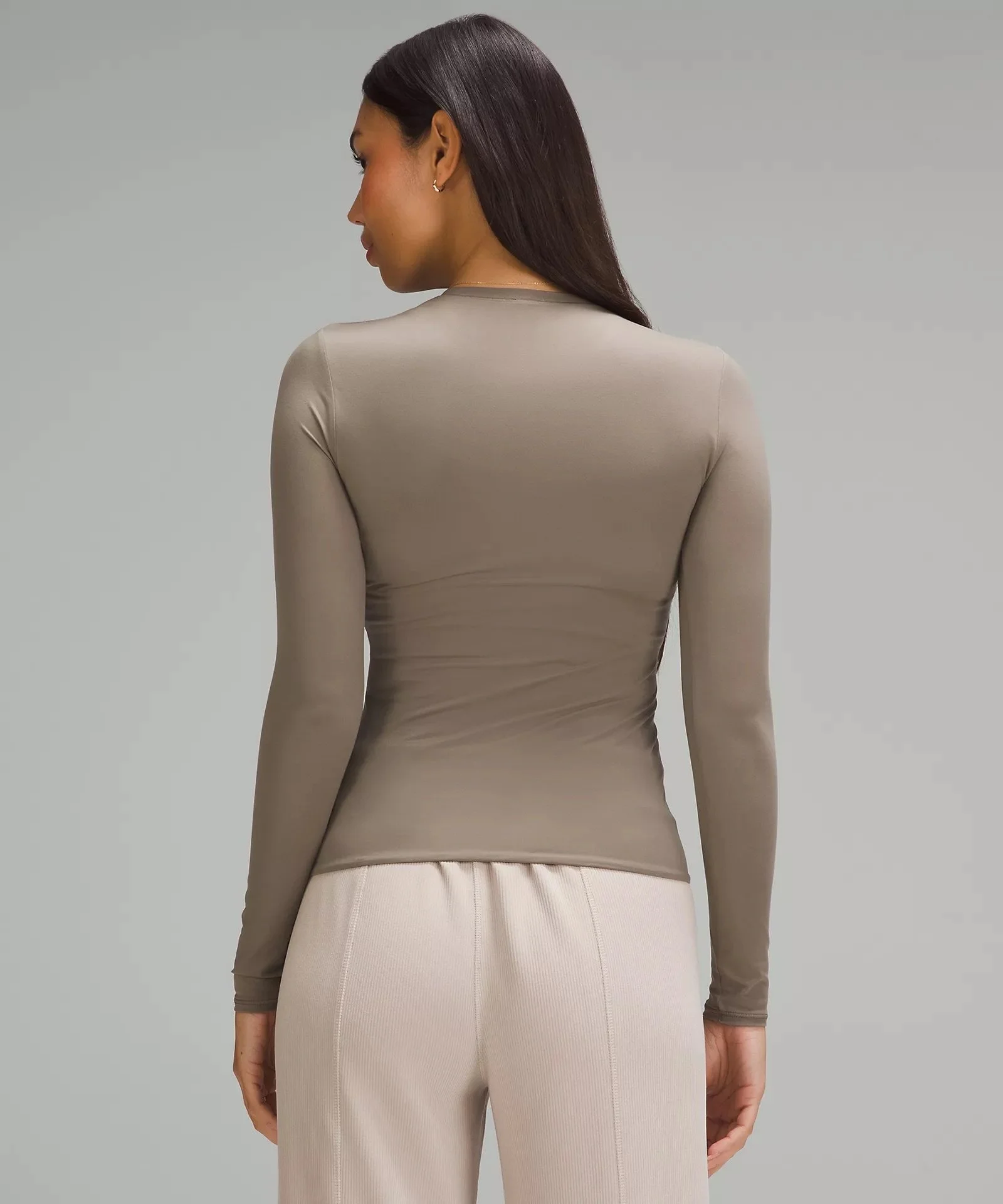 Wundermost Ultra-Soft Nulu Crewneck Long-Sleeve Shirt