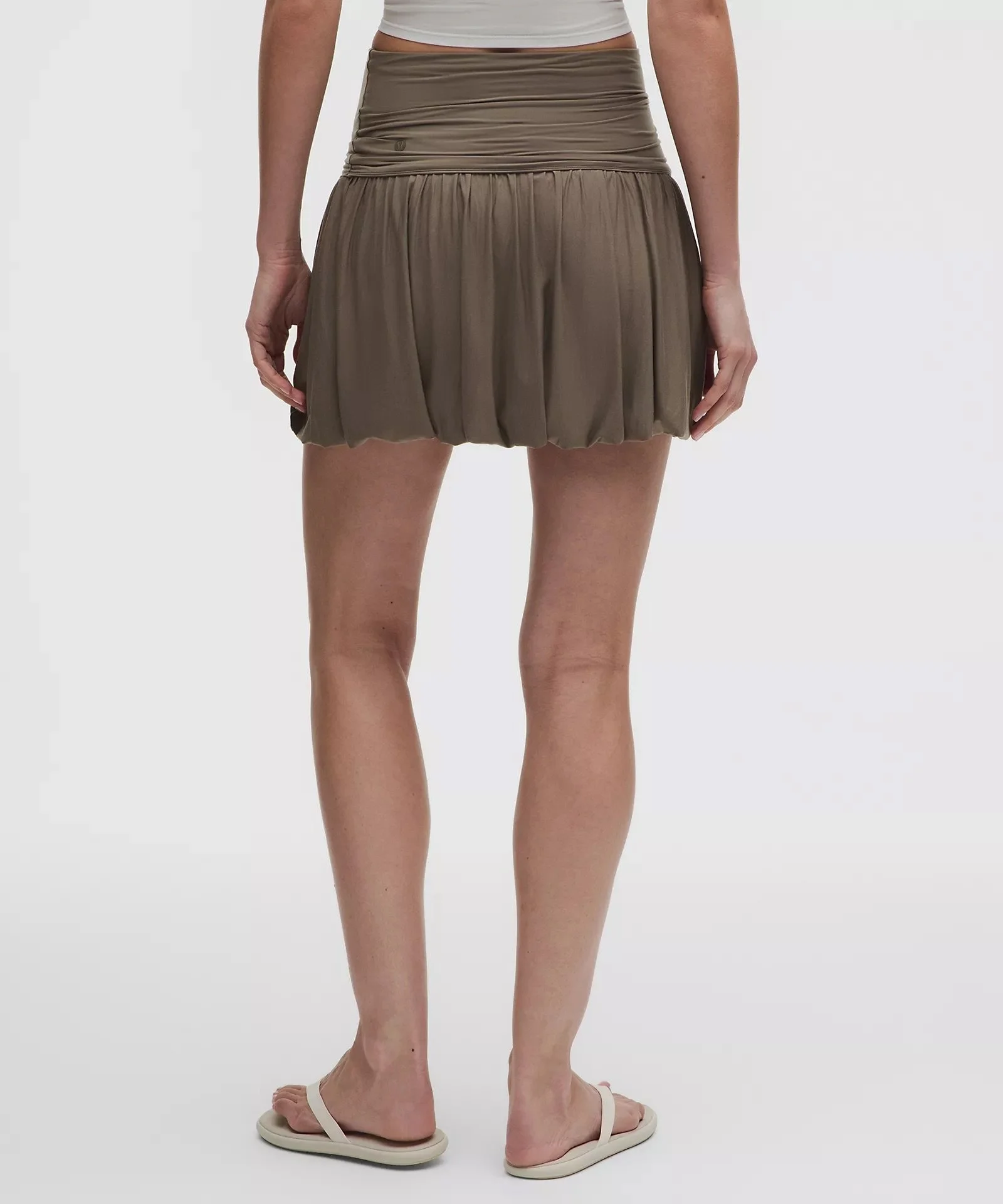 2-in-1 Bubble-Hem Mini Dress