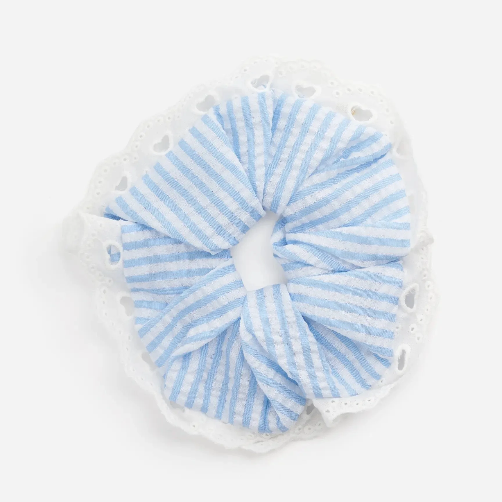 Oversized Scrunchie - Provence Blue Stripe