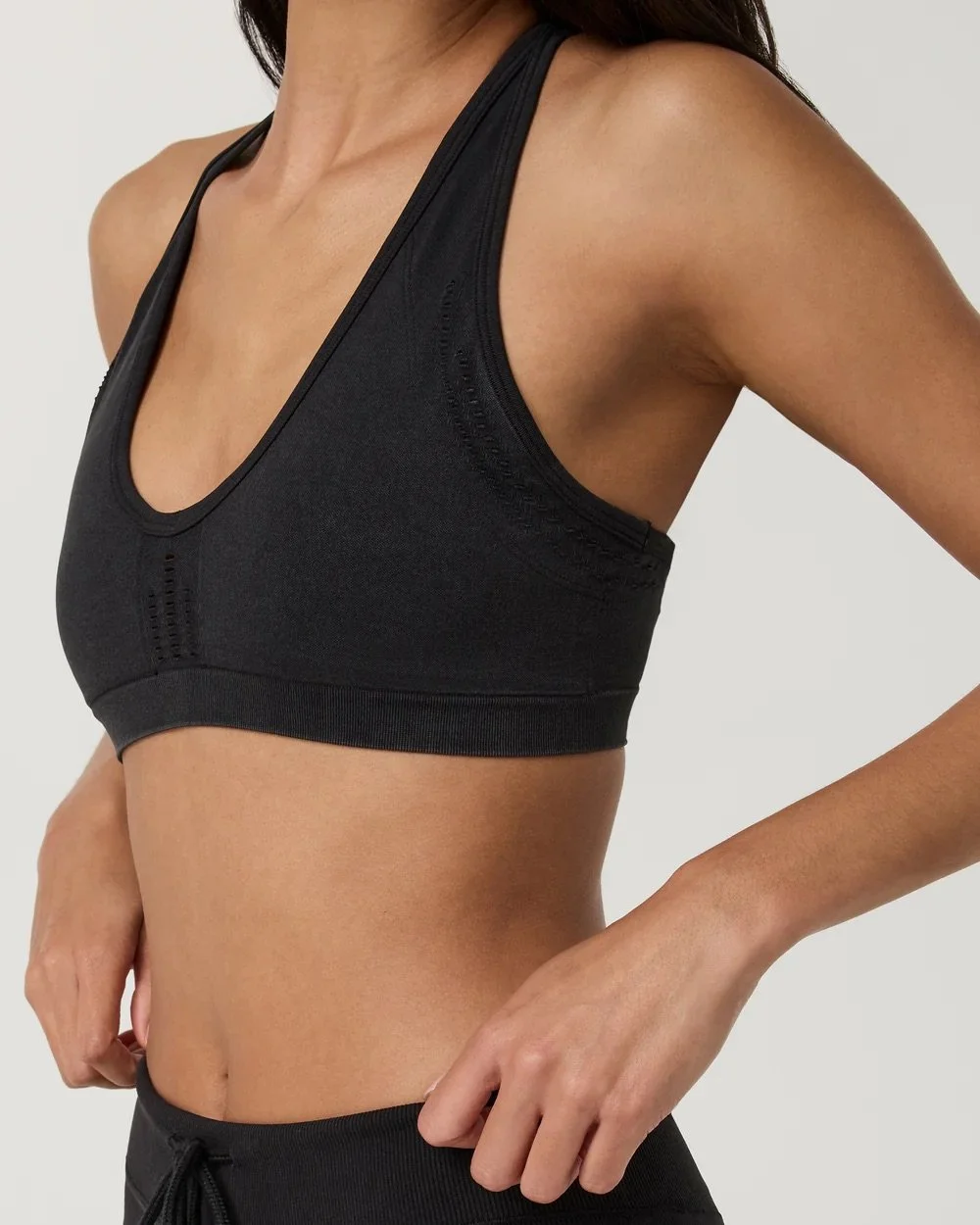 Pointelle Seamless V Neck Bra