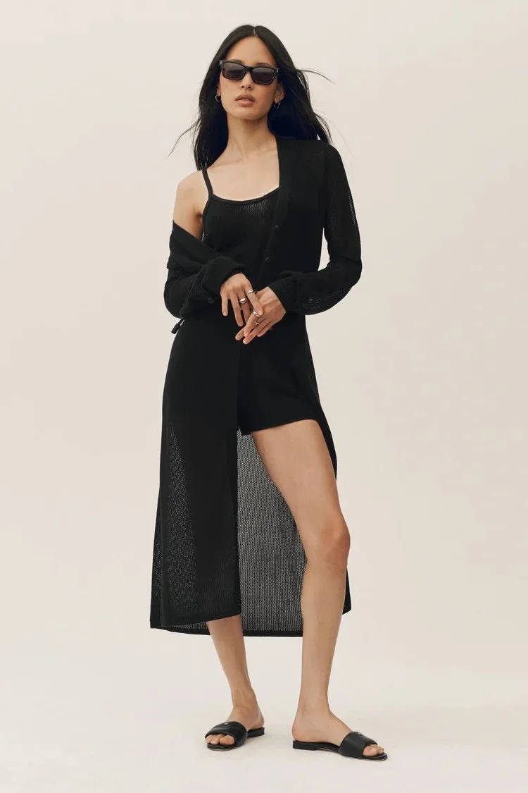 Silk Cashmere Heatwave Long Cardigan