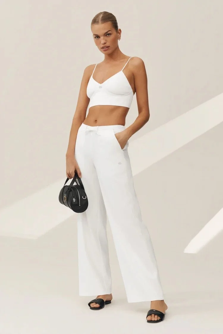 Linen Blend Riviera Wide Leg Pant