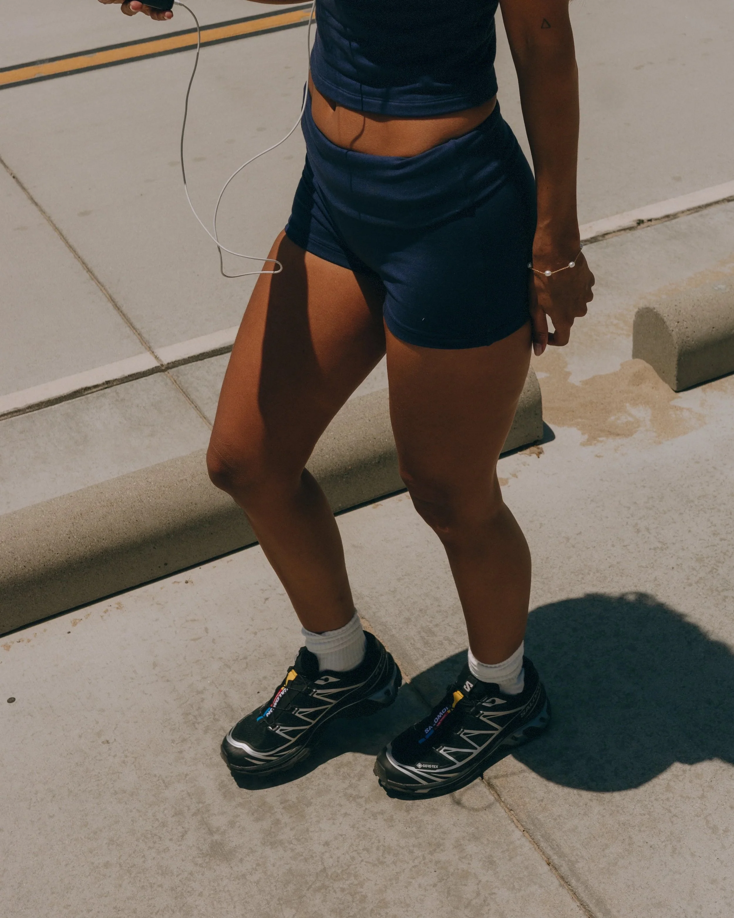 Foldover Shorts - Navy