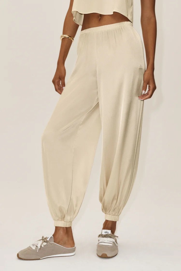 Silk Blend High-Waist Radiance Pant