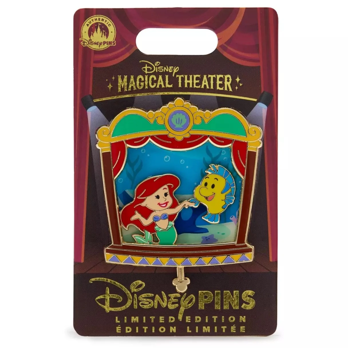 Ariel and Flounder Slider Pin