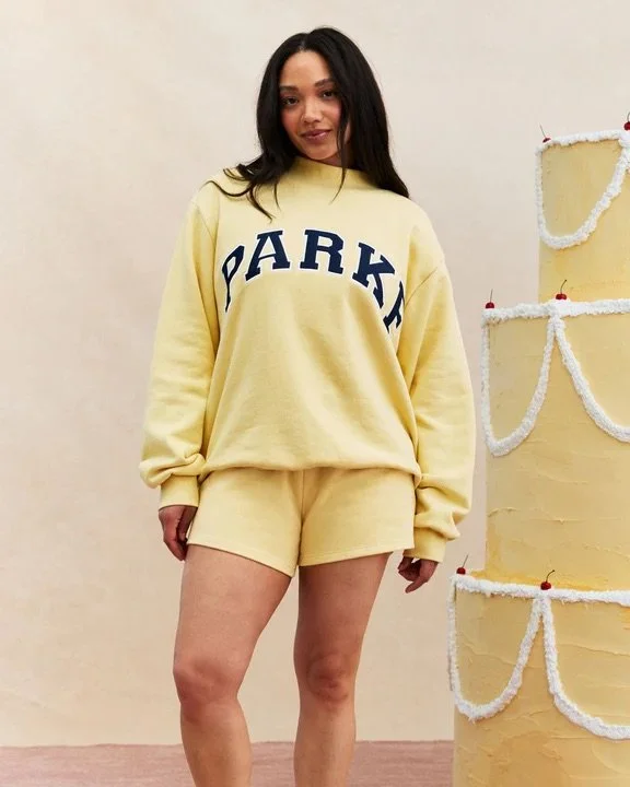 Varsity Mockneck - Cake Batter