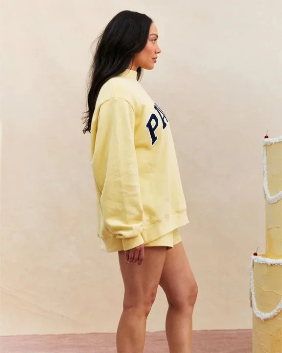 Varsity Mockneck - Cake Batter
