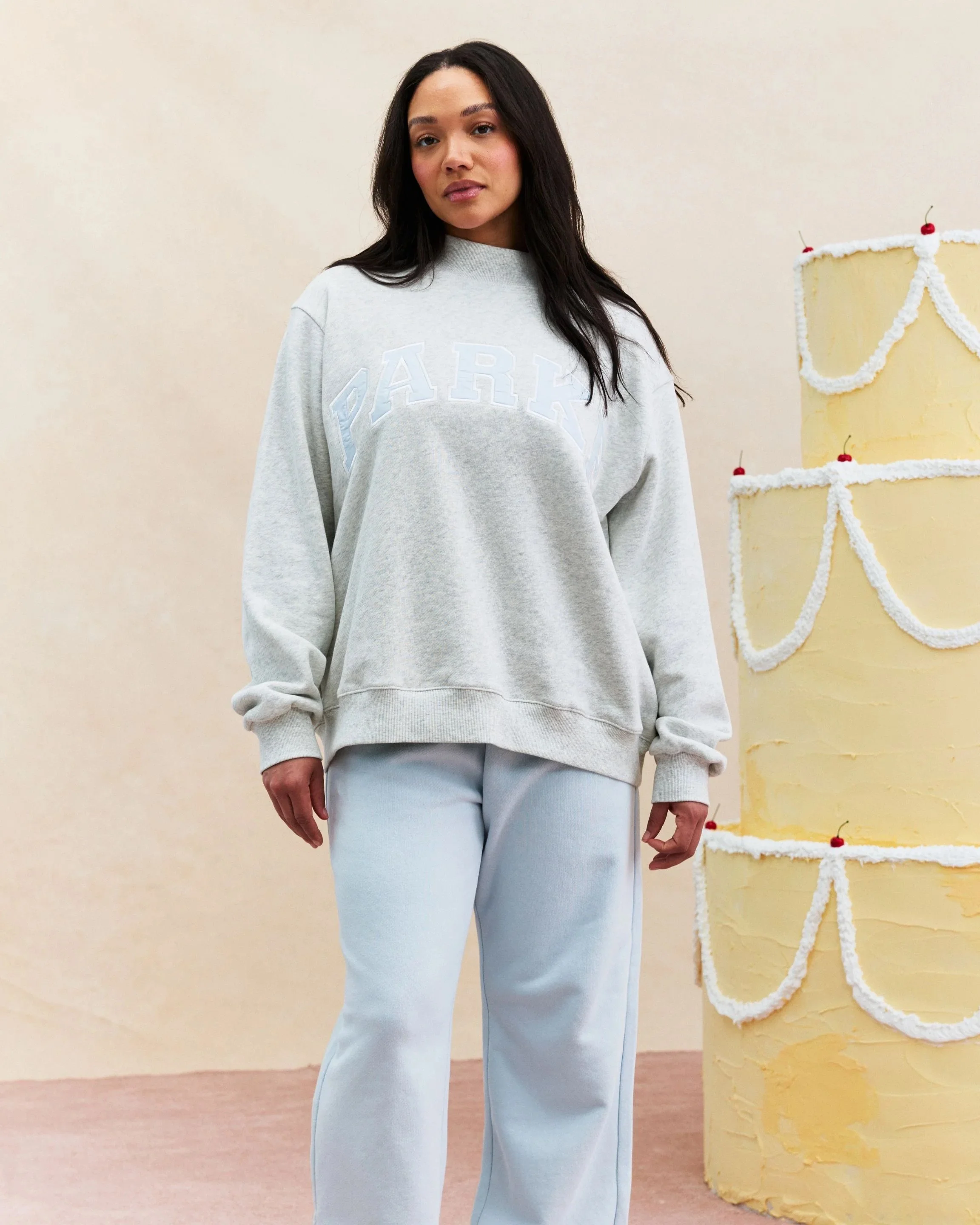 Varsity Mockneck - Sugar