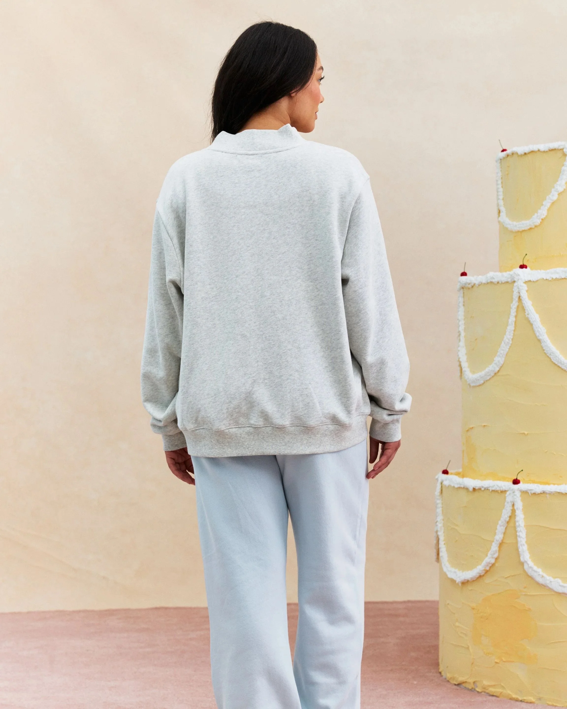 Varsity Mockneck - Sugar