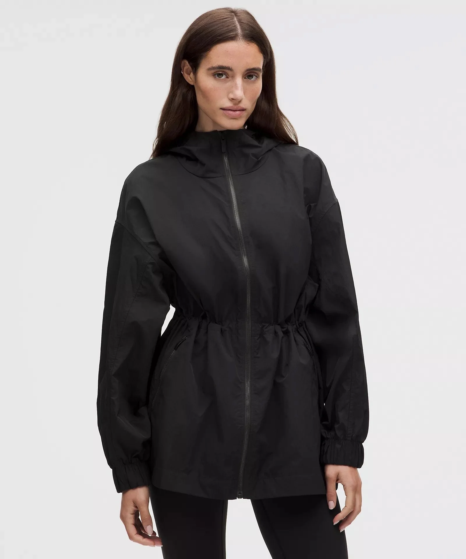 UV-Protective Cinch-Waist Oversized-Fit Jacket