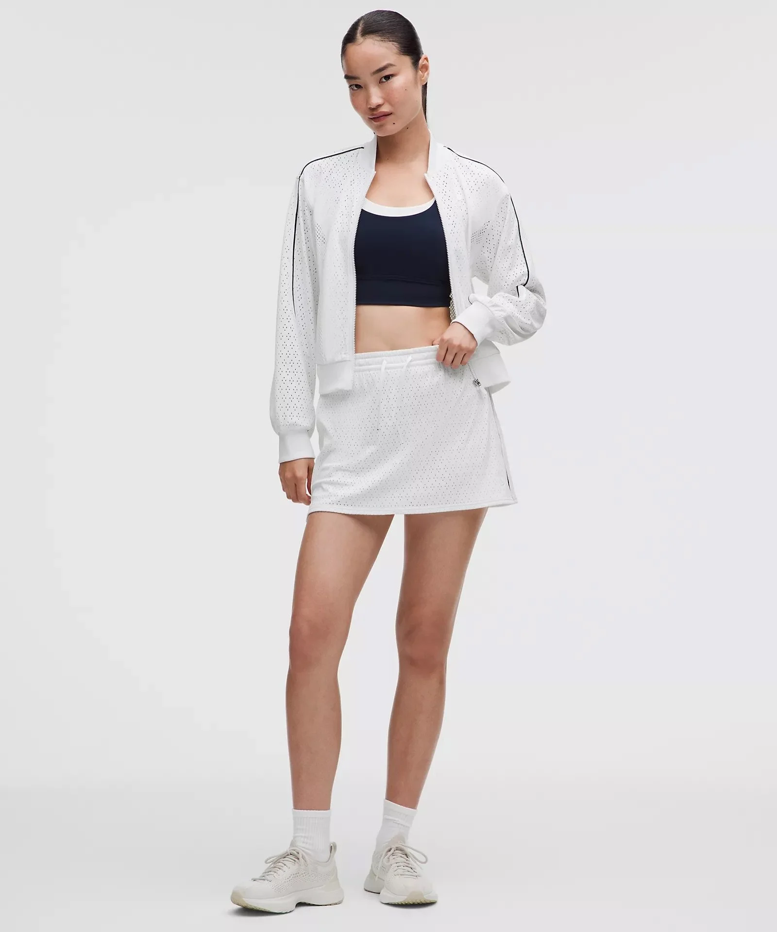Ace Advantage High-Rise Knit Mesh Tennis Skirt