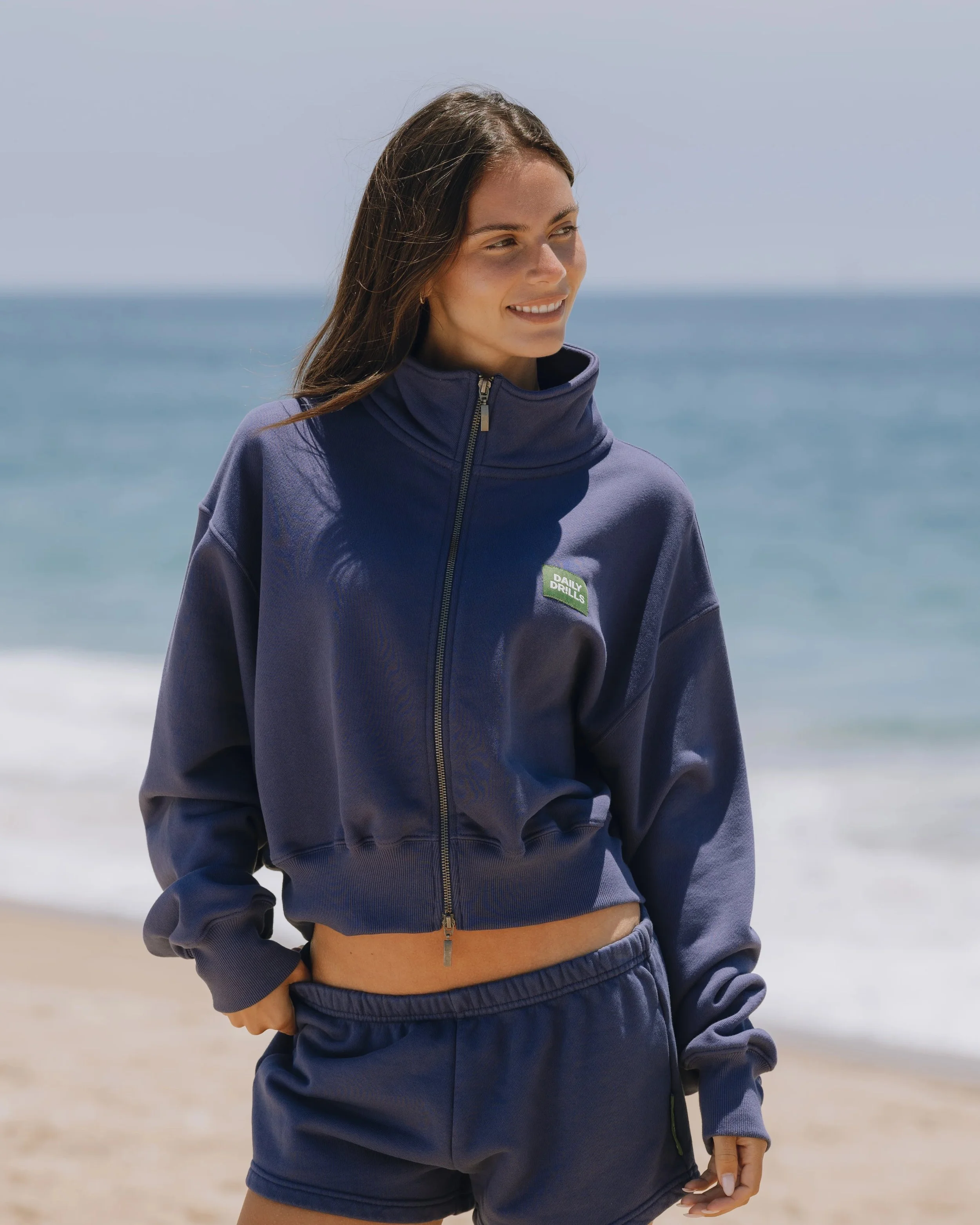 Heavyweight Funnel Neck Double Zip
