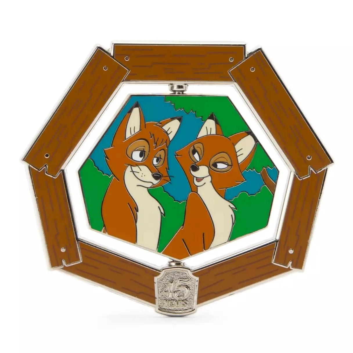 The Fox and the Hound 45th Anniversary Spinner Pin