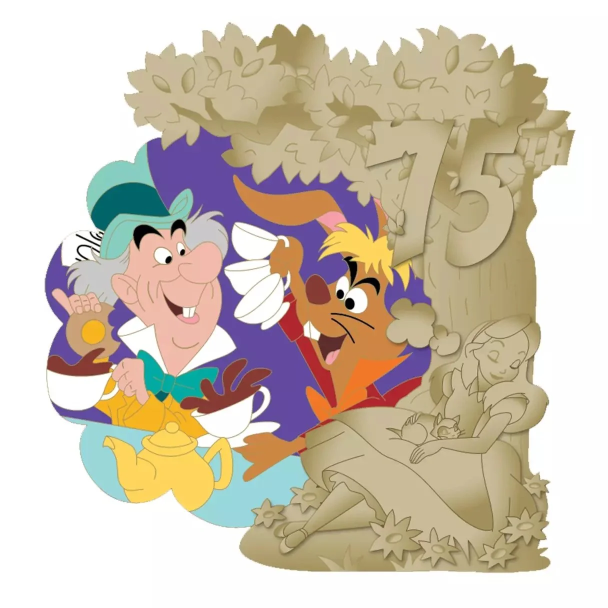 D23-Exclusive The Mad Hatter and March Hare Pin
