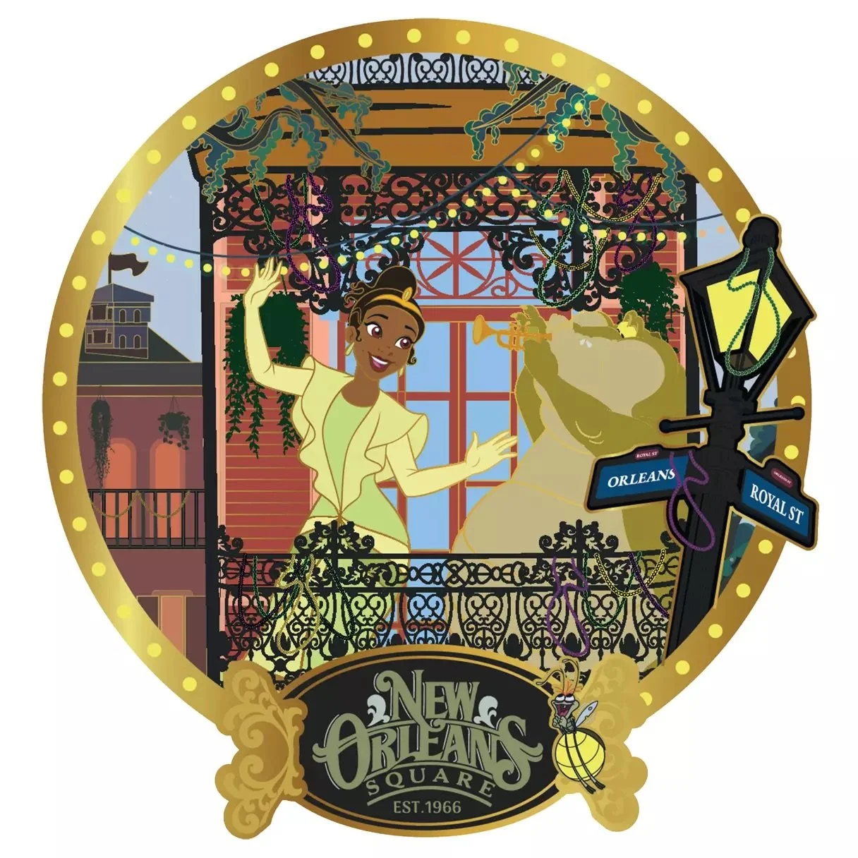 D23-Exclusive Tiana and Louis Mini Jumbo Pin