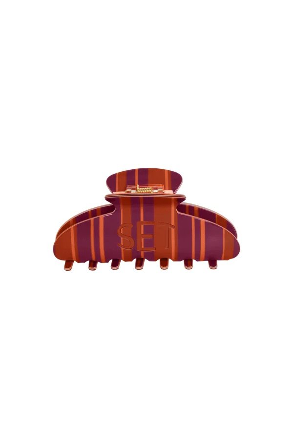 SET Stripe Claw Clip